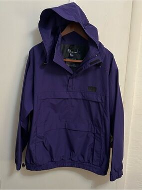 VTG 90s Polo Ralph Lauren Hi Tech Jacket Pullover Raincoat Mens L Purple Outdoor